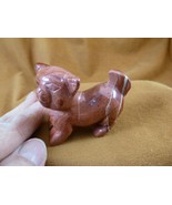Y-CAT-WA-702) Red Jasper KITTY CAT walk gemstone STONE figurine gem cats... - $32.03 CAD