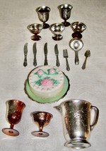 VINTAGE LOT OF 17 BANNER,USA CHILD’S DOLLHOUSE MINIATURE DESERT SERVICE ... - $4.95