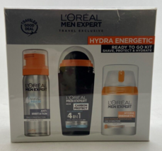 L&#39;Oreal Men Expert Hydra Energetic Ready to Go Kit: Shave, Protect &amp; Hydrate - £14.33 GBP