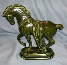Vintage Lane &amp; Co Trojan Tang Horse Statue - Avocado Green Mid Century - EUVC - £47.14 GBP