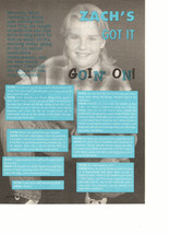 Zachery Ty Bryan teen magazine pinup clipping Zach&#39;s got it going on Teen Party - £1.19 GBP