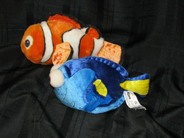 Walt Disney Store Stuffed Plush Finding Nemo &amp; Dory B EAN Bag Cloth Toy Dolls - £18.98 GBP