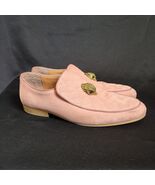 KURT GEIGER LONDON Men Hugh Eagle Head Pink Suede Loafers Quilted Size 4... - $701.65 MXN