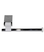 Iris Chrome white Toilet Paper Holder Without Lid/ Bath Tissue Holder. - $97.44 CAD