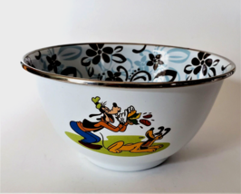 Soup Bowl  Metal Goofy &amp; Pluto Disney Store Enamelware  BBQ picnic VINTAGE - £6.29 GBP
