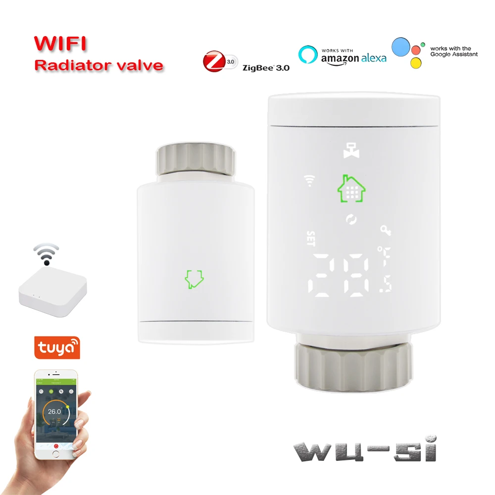 House Home Zigbee radiator thermostat WiFi Temperature control valve，work with T - £57.52 GBP