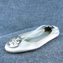 Tory Burch  Women Ballet Shoes Silver Leather Slip On Size 10 Medium - £23.48 GBP