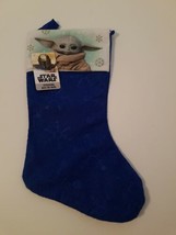Star Wars: The Mandolorian &#39;Baby Yoda&#39; / The Child Blue Christmas Stocking (NEW) - £7.75 GBP