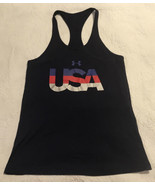Under Armour Tank shimmer USA Top Jr. Wm. S Navy Blue Training Workout Y... - £13.84 GBP