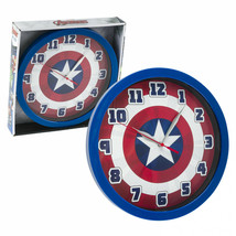 Captain America Shield Symbol 9 3/4&quot; Wall Clock Blue - £28.60 GBP