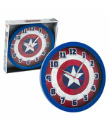 Captain America Shield Symbol 9 3/4&quot; Wall Clock Blue - £28.22 GBP