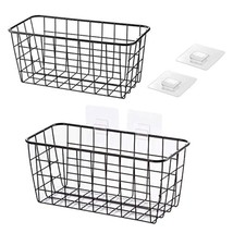 Hanging Kitchen Baskets For Storage Adhesive Sturdy Small Wire Storage Baskets W - £25.29 GBP