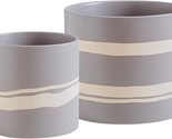 Nihow Modern Ceramic Plant Pot, Semi-Matte Gray, 5 7-Inch Flower Pot For... - £32.17 GBP
