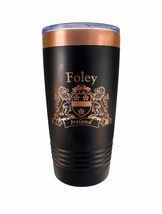 Foley Irish Coat of Arms Black Travel Mug - $27.44