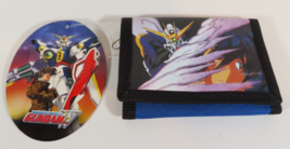 Mobile Suit Gundam W Wallet Tri Fold Blue Black Bandai Card Coin NEW w/ Tags - £9.30 GBP