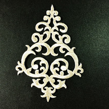Silver Celtic Heart Knot Applique Patch Stencil 4.5&quot; Embroidered Iron On... - £10.95 GBP