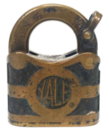 Vintage Yale &amp; Towne Brass Padlock Shamrock Y&amp;T - NO KEY - €23,83 EUR