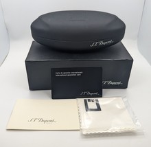 S.T. Dupont Hard Case For Sunglasses Eyeglasses Black w/ Box Papers &amp; Cloth - £37.99 GBP