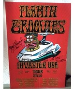 Flamin&#39; Groovies 2015 Invasion Fall Tour Poster Signed by 3 Members Of B... - $123.75