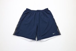 Vtg Nike Mens XL Travis Scott Mini Swoosh Reversible Soccer Shorts Blue White - £35.34 GBP