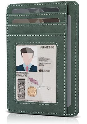 Teskyer Slim Wallet for Men, Minimalist Front Pocket RFID Blocking Leather Wall