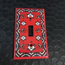 Native American, Southwestern Red Faceplate Light Switch Plate, Plastic - $7.69