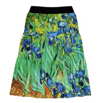 Woman Irises Van Gogh Flower Three-Tiered Skirt (Size XS to 2XL) - $30.00