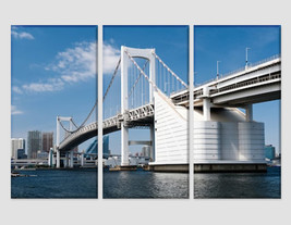 Rainbow Bridge in Tokyo Canvas Print Tokyo Wall Art Tokyo Skyline Japan Wall Art - £39.16 GBP