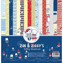 Scrapberry&#39;S Zoe &amp; Ziggy&#39;S Paper Pack 12&quot;X12&quot; 16/Pkg-Sailing Adventures,... - $16.99