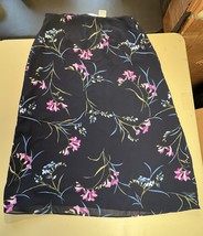 Jaclyn Smith Classic Skirt Women’s XL Blue With Purple And Blue Flowers ... - $14.08