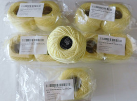 Needleworking Thread Lot of 10 Skeins Balls Pearl Cotton Yellow 50g Le Paon - $20.00