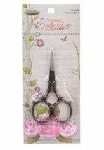 Sullivans 4 Inch Silver Leaf Heirloom Embroidery Scissors 39841 - £14.83 GBP