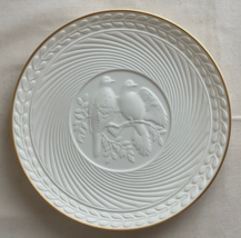 Vintage Wedding Gift Avon 1986 Love Birds Collector’s Plate Doves 14K Gold Trim - £14.31 GBP