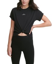 DKNY Womens Sport Cotton Logo T-Shirt Color Black Size S - £30.10 GBP