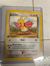 Spearow 62/64 Pokemon Card Jungle Set 1st Edition Common 1999 - £11.05 GBP