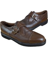 Florsheim FLS Leather Monk Strap Shoes Cap Toe Mens size 10 Brown Busine... - $64.35