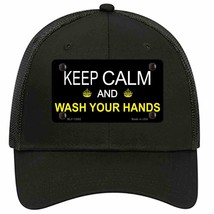 Keep Calm Wash Your Hands Novelty Black Mesh License Plate Hat Tag - £23.24 GBP