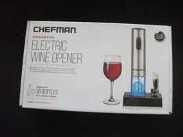 Chefman Stainless Steel Electric Wine Opener New in Box - £15.25 GBP