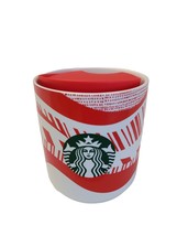 Starbucks Winter Holiday 2021 Red White Candy Cane 8oz Christmas Ceramic Mug Cup - £11.64 GBP