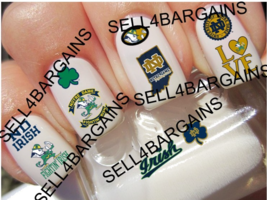 40 New 2023 Notre Dame Fighting Irish LOGOS》10 Different Designs Nail Decals - $18.99