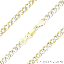 4.3mm Cuban Curb Sterling Silver 14k Yellow Gold-Plated Mens Link Chain Bracelet - £18.73 GBP+