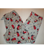 Disney Men&#39;s Christmas Minky Fleece Sleep Pajama Pants Mickey Mouse Grey XL - $488.85 MXN