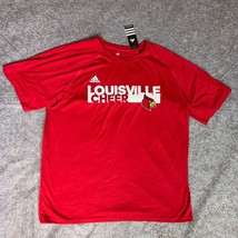 Louisville Cardinals Mens Shirt Extra Large Red Short Sleeve Adidas Tee NCAA NWT - £19.26 GBP