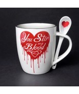 Alchemy Gothic ALMUG18 You Stir My Blood Cup &amp; Spoon Red Heart Valentine... - $16.99
