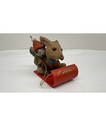 Vintage Hallmark Christmas Ornament  - RABBIT &amp; SQUIREL ON SLED - $4.95