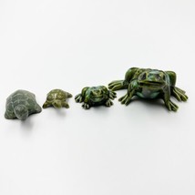 Vintage Lot Of 4 Bone China Miniature frogs Turtle Stone See Details - £28.41 GBP