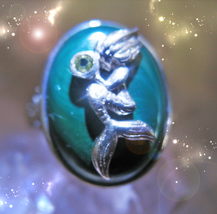 Haunted Mermaid Ring The Highest Moon Miracles Mermaid Rare Magick - $289.77