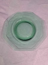 Octagon Plain Depression Glass - Side Plate - Uranium Vaseline Glass - £13.21 GBP