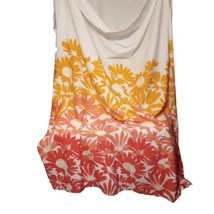 Cynthia Rowley Sunny Floral Pumpkin Coral Orange Fabric Shower Curtain 70"x 70" - $15.02