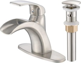 Bathroom Faucet With Pop-Up Drain By Beati In Brushed Nickel And Brass That Is - £40.81 GBP